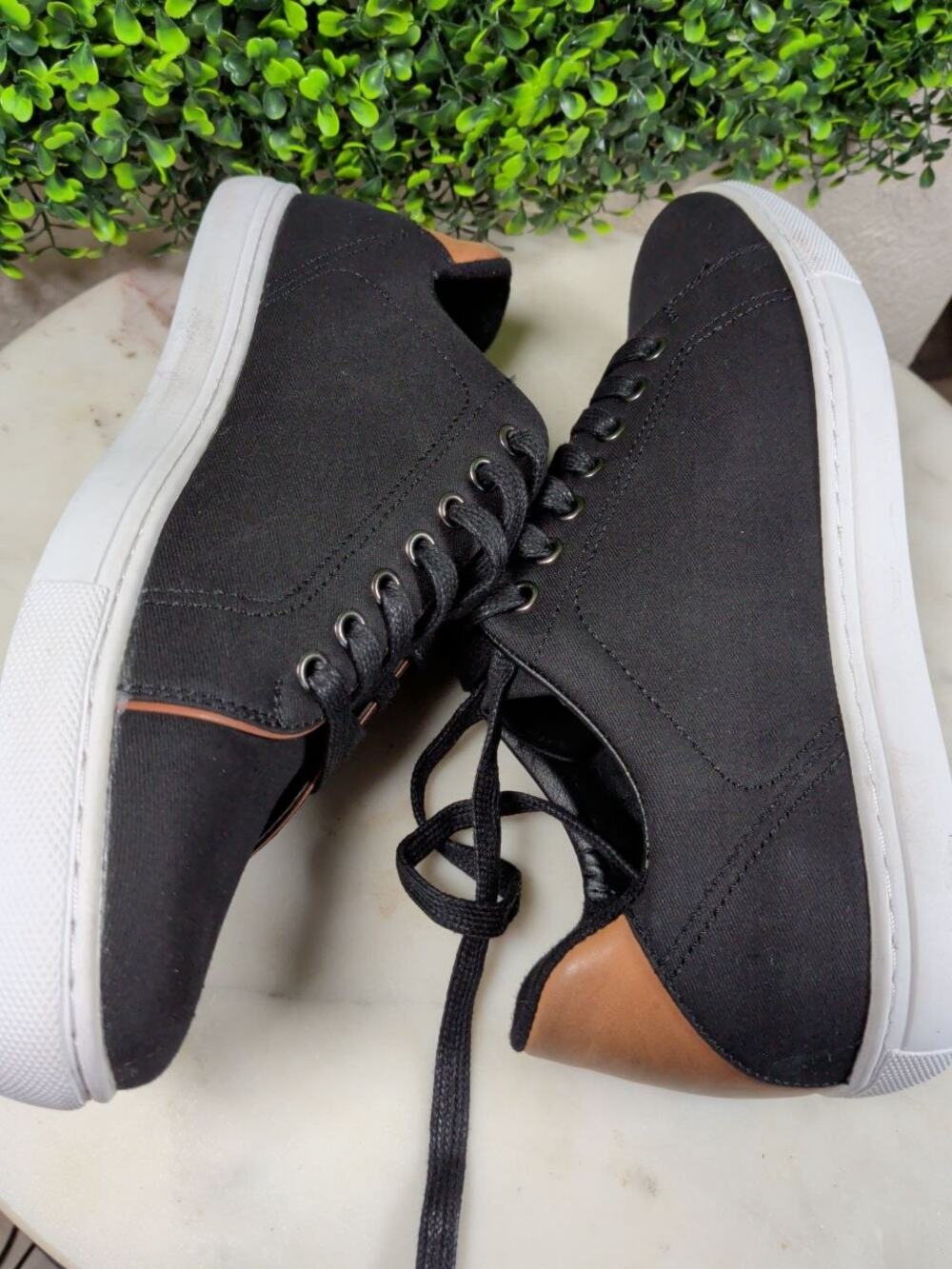 Structure Baldwin Men's Black Canvas Casual Sneakers Size 9M